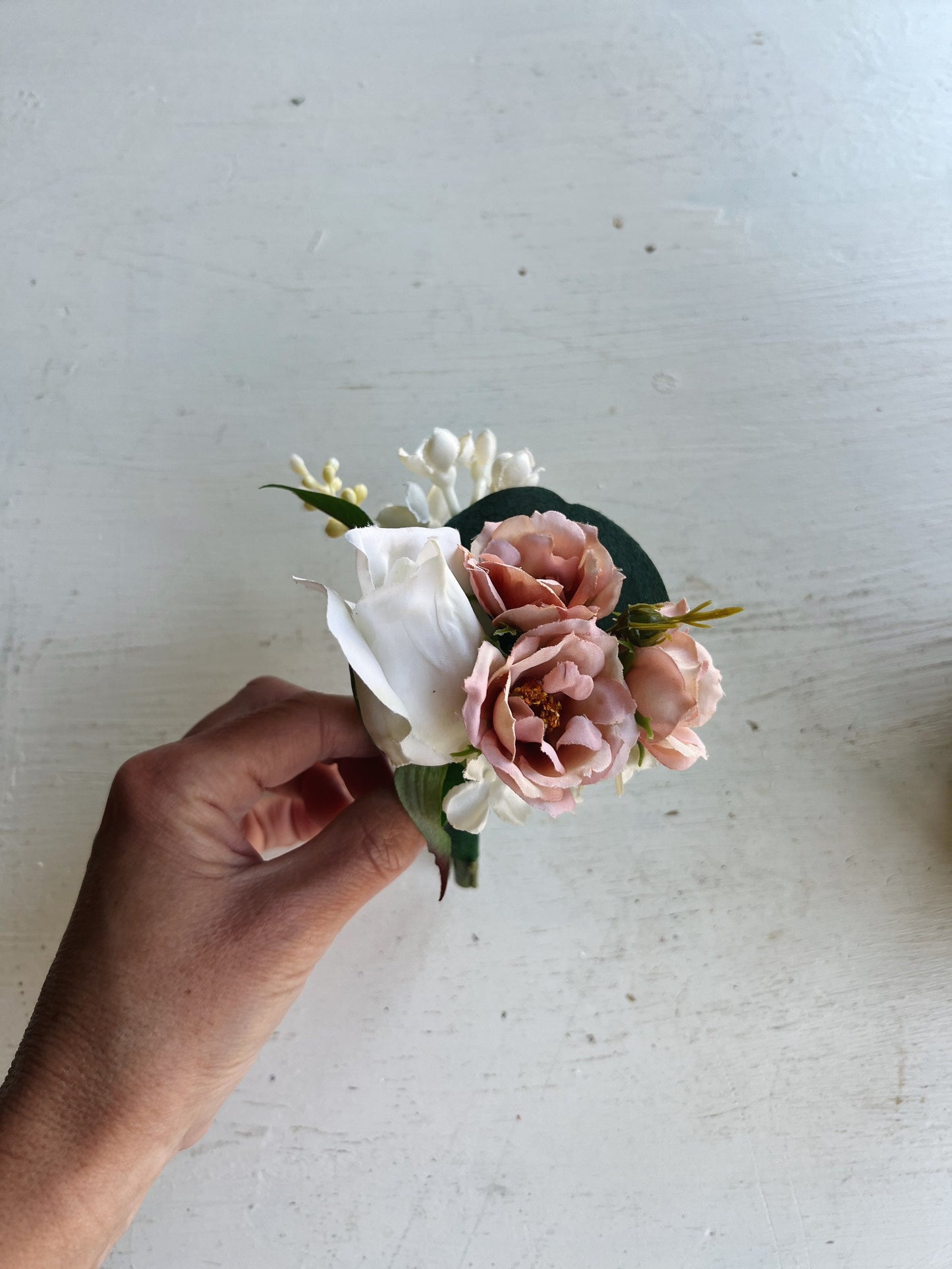 Romantic Blooms: Garden Blush Bridal Bouquet with Roses, Dahlias, and Succulent Accents English Garden