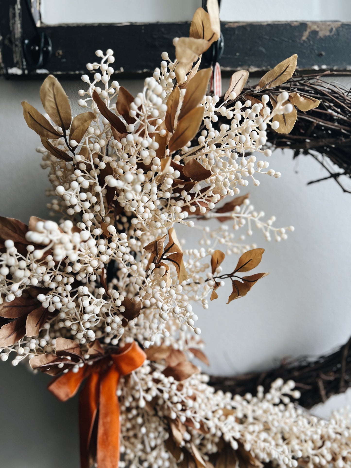 Fall & Thanksgiving Beige and Cream Wreath