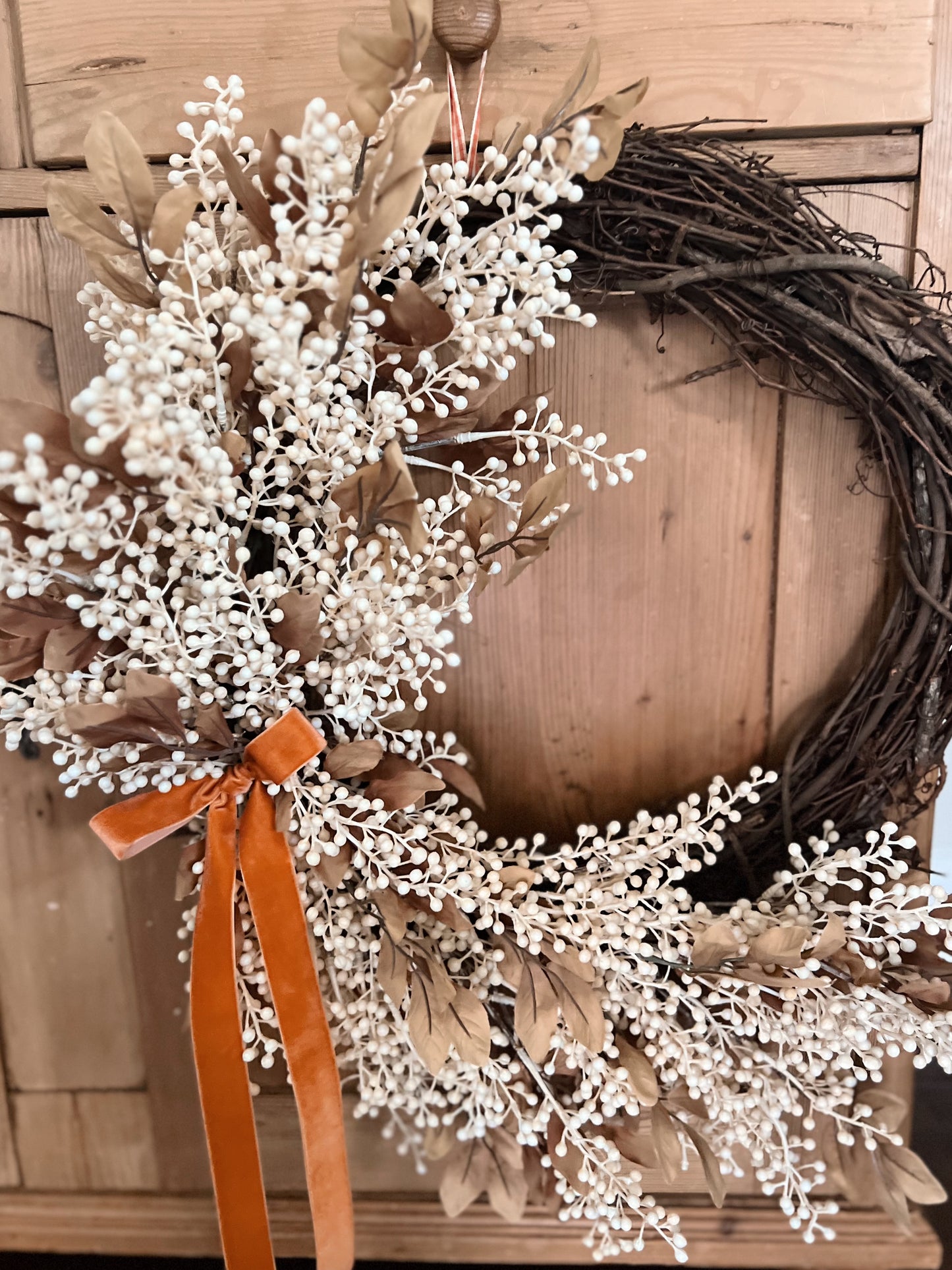 Fall & Thanksgiving Beige and Cream Wreath