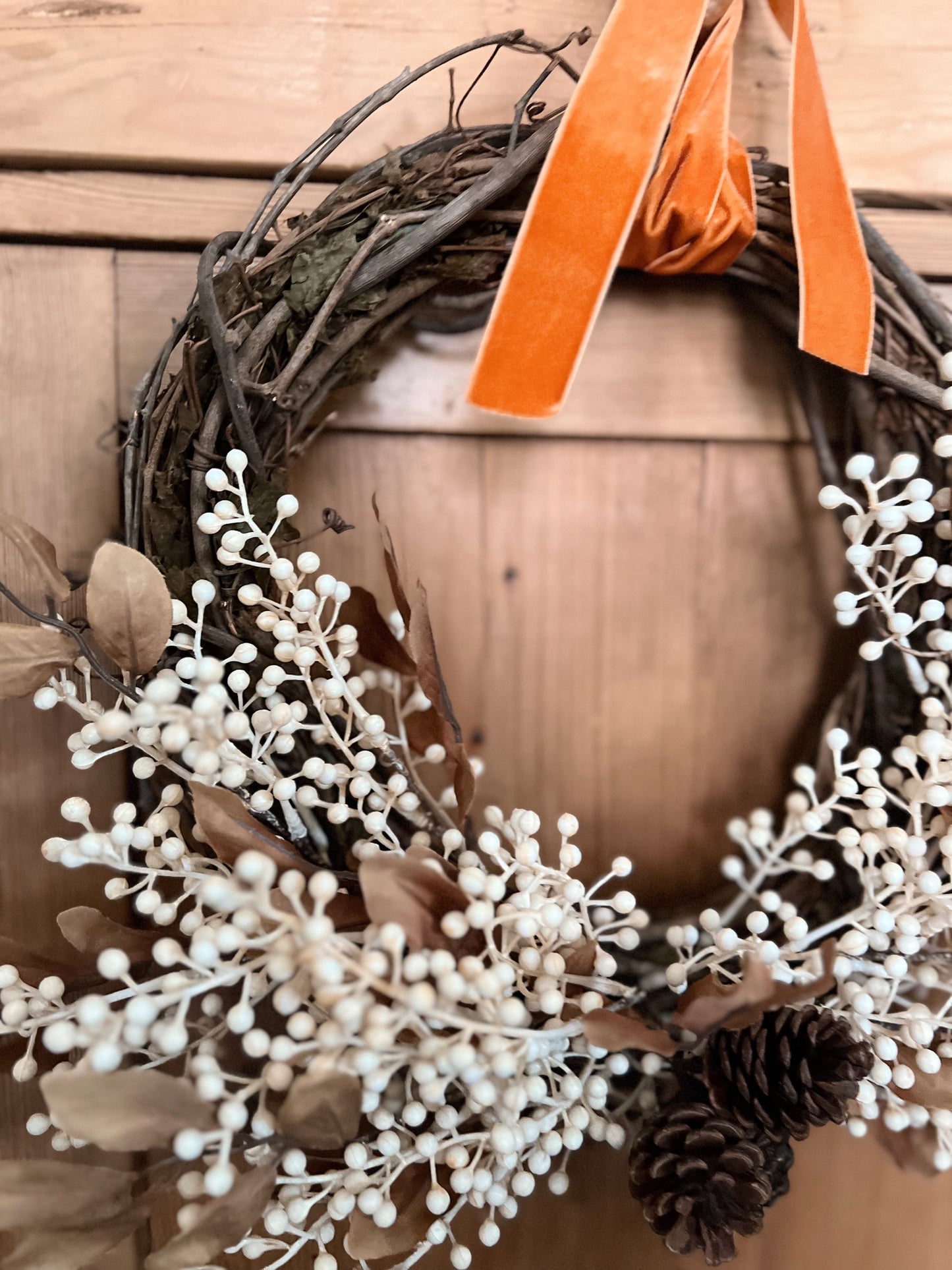 Fall & Thanksgiving Beige and Cream Wreath