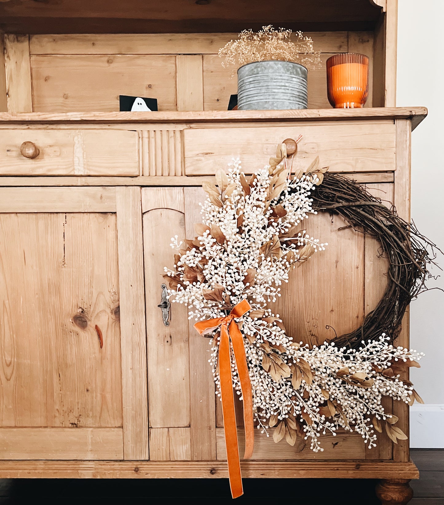 Fall & Thanksgiving Beige and Cream Wreath