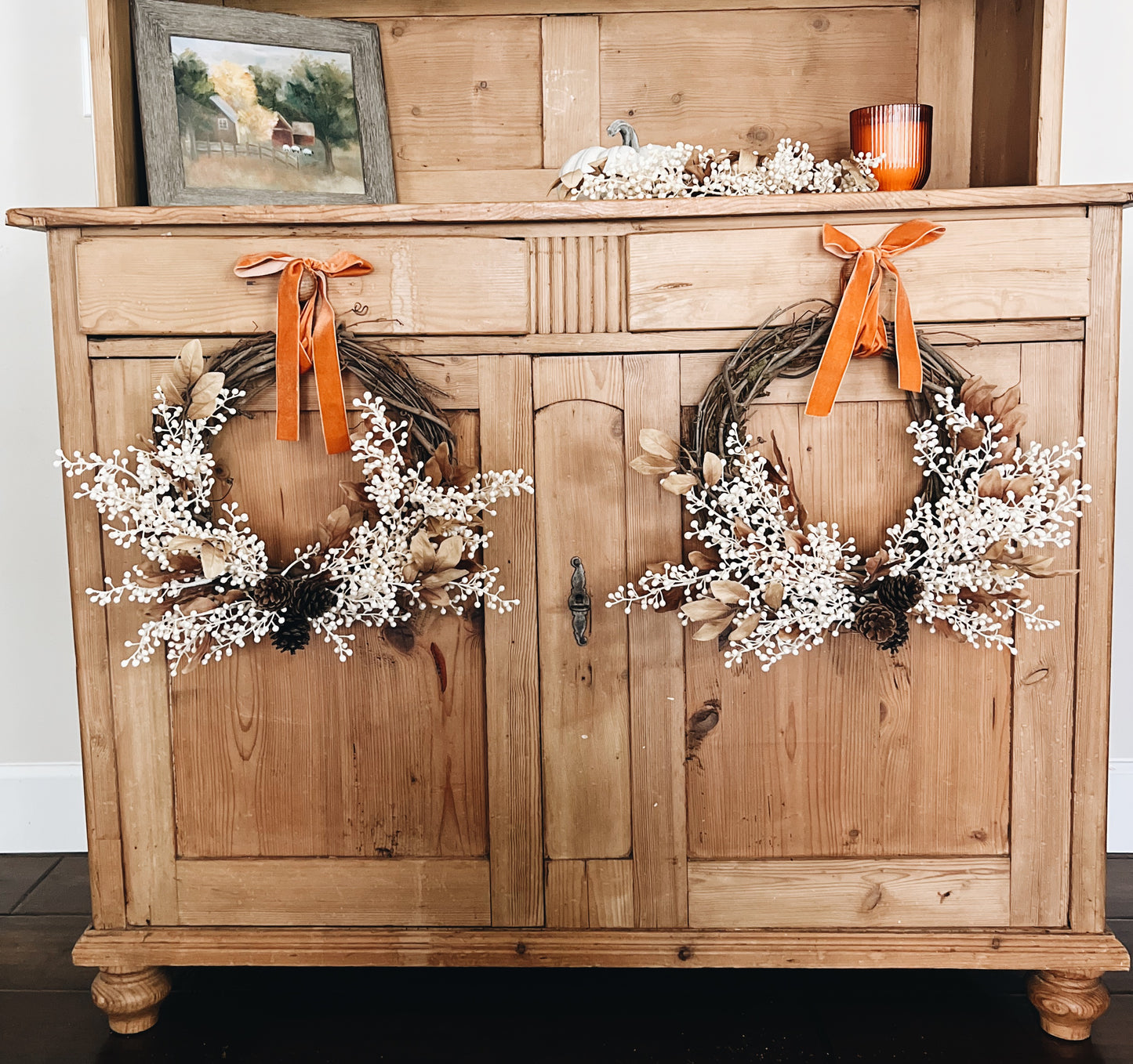 Fall & Thanksgiving Beige and Cream Wreath