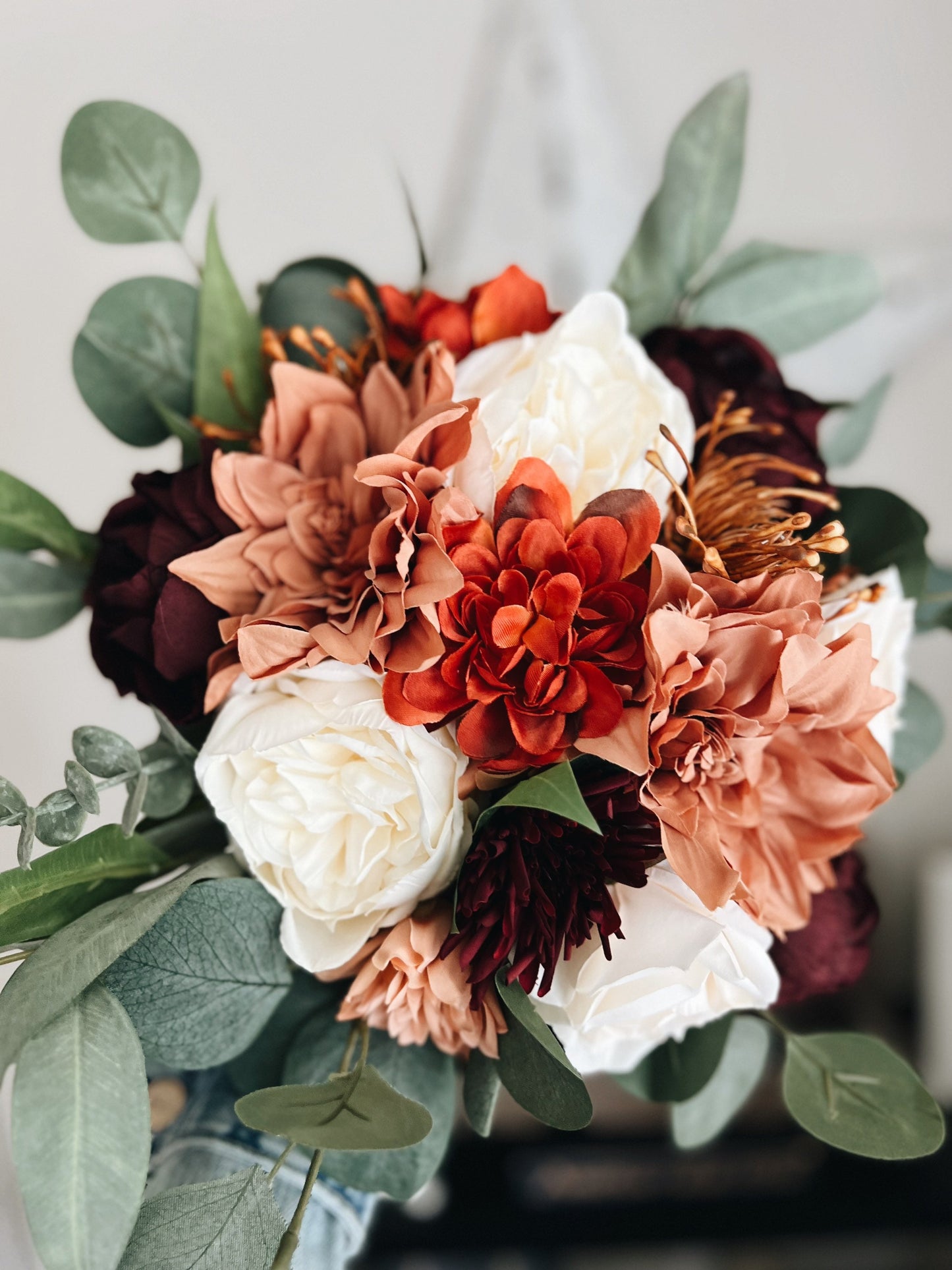 SALE!! Marked Down! Stunning New Bridal Bouquet Collection: Late Summer and Fall Blooms with Dahlias and Roses